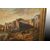 Grande olio su tela italiano del 1700 raffigurante Lavoranti al Porto