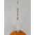 Lampadario vintage a sfera - materiale plastico - modernariato - anni 60-70