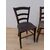 Gruppo tre sedie campagnole rustiche in legno-arte povera-da cucina-primi '900