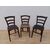 Gruppo tre sedie campagnole rustiche in legno-arte povera-da cucina-primi '900