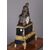 Antico orologio francese del 1800 raffigurante Maternità  in bronzo con base in marmo Madonna con bambino
