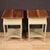Pair of painted design bedside tables from the 80s
