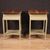 Pair of painted design bedside tables from the 80s