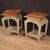 Pair of painted design bedside tables from the 80s