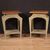 Pair of painted design bedside tables from the 80s