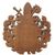 Importante stemma araldico in legno scolpito, laccato e traforato, datato 1609