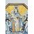 Grande targa devozionale del XVIII secolo, in maiolica 