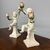 Antica coppia di putti a candelabri Angelo Minghetti Bologna. Fine 800 su piedistallo firmati. H 37 