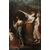 PITTURA A OLIO SU TAVOLETTA LIGNEA MERCURIO E LE FIGLIE DI CECROPE FINE XVIII SECOLO