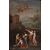PITTURA A OLIO SU TAVOLETTA LIGNEA MERCURIO E LE FIGLIE DI CECROPE FINE XVIII SECOLO