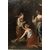 PITTURA A OLIO SU TAVOLETTA LIGNEA MERCURIO E LE FIGLIE DI CECROPE FINE XVIII SECOLO