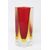 Vaso Murano anni '70, rosso giallo e trasparente PREZZO TRATTABILE