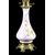 Coppia di antiche lampade in porcellana rosa vecchia Parigi del 1800