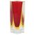 Vaso Murano anni '70, rosso giallo e trasparente PREZZO TRATTABILE
