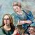 Large oil painting on canvas depicting San Vito era: 600     
