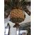 Large and particular chandelier in carved and lacquered wood     