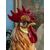 Grande e importante scultura in ceramica raffigurante Gallo , Zaccagnini