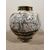 Vaso a boccia in ceramica raffigurante antico veliero - integro con scheggiature alla base - XVI secolo