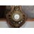 Orologio a pendolo  da appoggio in noce  a forma di lira con teste di aquila in legno dorato in stile impero
