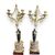 XIX secolo, Impero, Coppia di candelabri in bronzo patinato e dorato