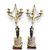 XIX secolo, Impero, Coppia di candelabri in bronzo patinato e dorato