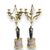 XIX secolo, Impero, Coppia di candelabri in bronzo patinato e dorato