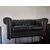 Coppia divani Chesterfield in pelle nera 