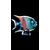 Grande pesce in vetro sommerso bullicante.Manifattura Seguso.Murano.
