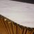 Credenza in Acciaio Dorato Vintage con Piana in  marmo