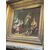 Olio su tavola raffigurante scena di vita quotidiana