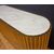 Credenza in Acciaio Dorato Vintage con Piana in  marmo