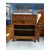 Credenza Impero in noce a mezza colonna con porte e due cassetti Francia