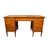 Scrivania Inglese Vittoriana di metà 1800 in citron wood con piano in pelle 