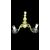 Lampada applique in bronzo pieno a due fuochi.