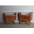 Antica Coppia comodini 1945 art deco noce. Milano . Top in vetro . Mis 70 x 33 x h 62 