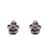 CHANEL Orecchini Vintage in Metallo Col. Argento Camellia