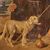 Religious painting oil on canvas Saint Roch from the 20th century