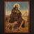 Religious painting oil on canvas Saint Roch from the 20th century