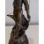 Statua antimonio pescatore su barca - no bronzo - fine '800 - scultura h. 70 cm!