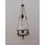 Lampadario liberty in ottone e opalina - lampada ad olio - primi '900