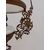 Lampadario liberty in ottone e opalina - lampada ad olio - primi '900