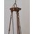 Lampadario liberty in ottone e opalina - lampada ad olio - primi '900