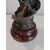 Statua antimonio pescatore su barca - no bronzo - fine '800 - scultura h. 70 cm!