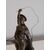 Statua antimonio pescatore su barca - no bronzo - fine '800 - scultura h. 70 cm!