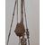 Lampadario liberty in ottone e opalina - lampada ad olio - primi '900