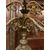  LAMP239 - Coppia di candelieri in bronzo dorato, misure cm L 55 x P 55 x H 95  