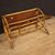 Tavolino di design in bambù e legno intrecciato degli anni 70