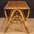 Tavolino di design in bambù e legno intrecciato degli anni 70