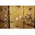 Separè paravento cinese del 1800 dipinto dorato con animali