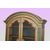 Grande Armadio Vetrina francese stile provenzale laccata bianca di inizio 1900 con decori 